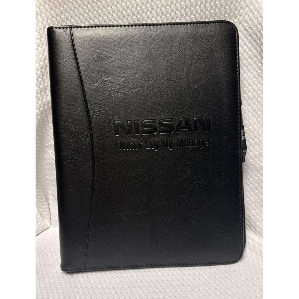 Nissan Owner Loyalty Manager faux-leather portfolio/3 ring binder 10x13
